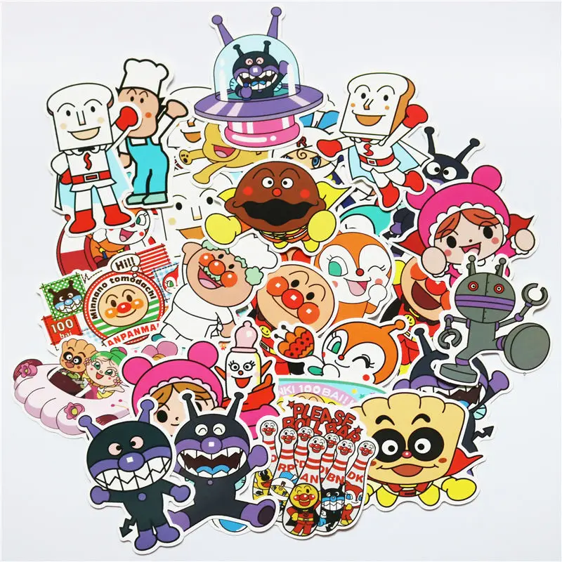 TD ZW 57 шт. мультяшная наклейка Anpanman s для чемодана скейтборда ноутбука багажа холодильника телефона автомобиля Стайлинг DIY Наклейка