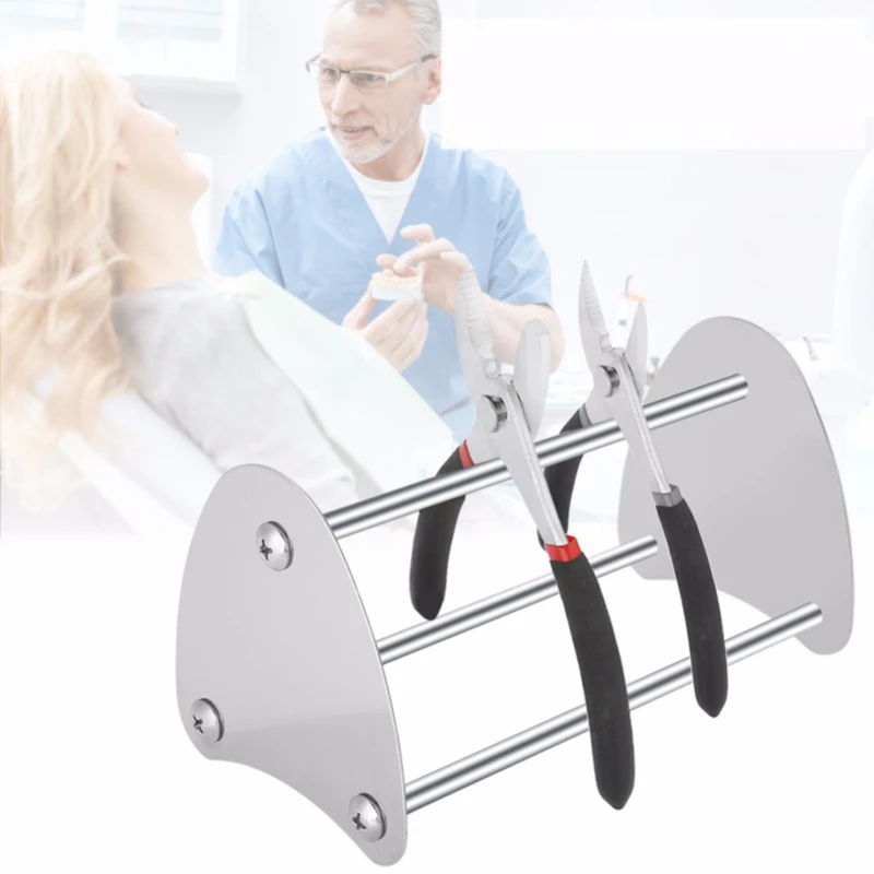 

Dental Tool Stainless Steel Stand Holder for Orthodontic Pliers Forceps Scissors for Dentist Oral Tool Holder Mount Only
