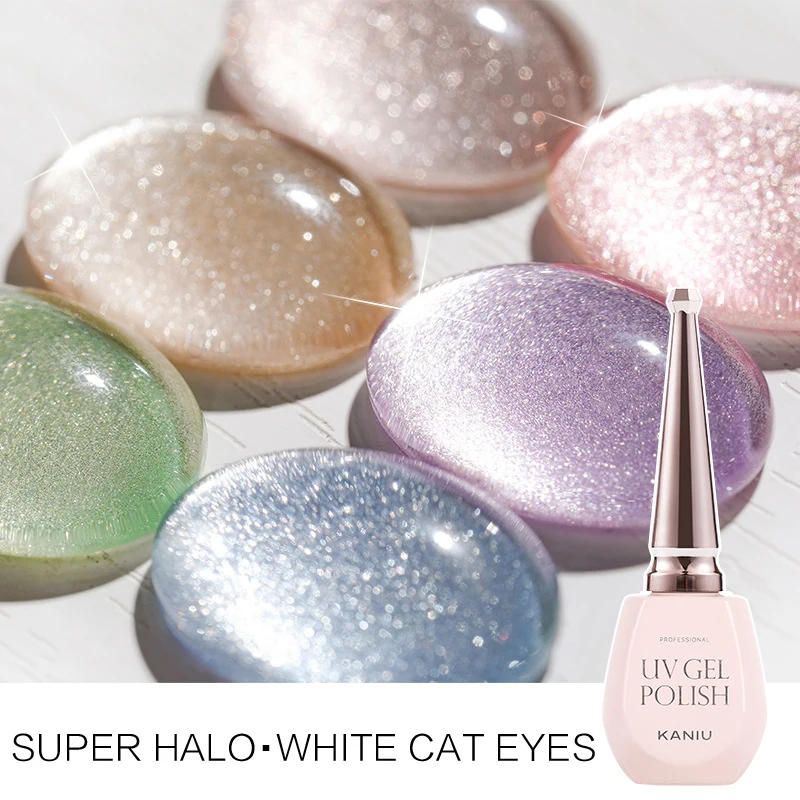 

8ml Shiny Magnetic Cat's Eye Nail Polish Glue Soak Off Colorful Nail Glue Bright Silver UV Art Nail Art Gel Varnish TSLM1