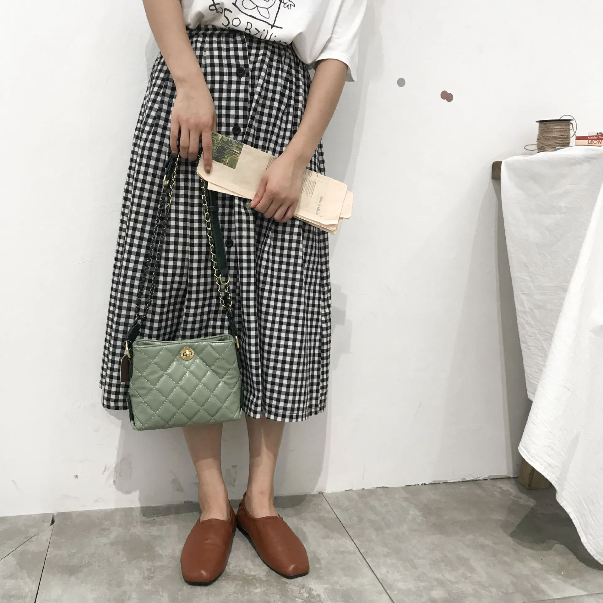 Youda французская ниша повседневная женская сумка на плечо Простые ромбовские