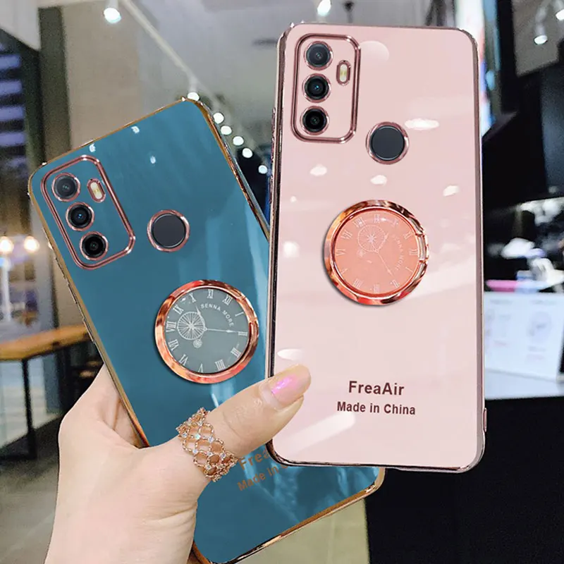 Чехол для телефона OPPO A53S 2020 Модный мягкий силиконовый чехол-подставка A53s чехол A 53
