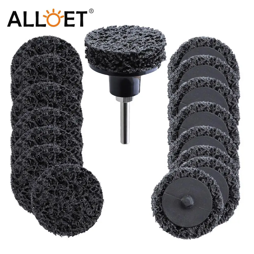 

10pcs 2 inch Grinder Abrasive Wheel 1/4 inch Holder Paint Coating Rust Remover Clean Diamond Grinding Disc Wheels Polishing Tool