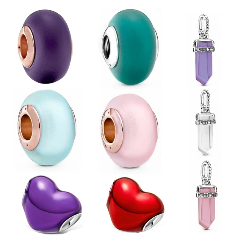 

Женский браслет из серебра 100% пробы, с бусинами, Подходит для Pandora Beadeds Original 925