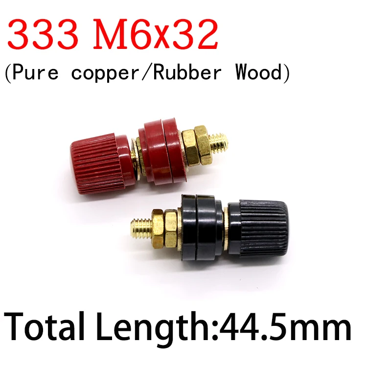 

Copper 333 M6x32 Wire Binding Post Thread Screw Dia 6mm Brass Weld Machine Inverter Clamp Power Supply Connector Terminal Splice