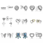 Блестящие ленты в форме сердца из серебра 925 пробы