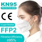 Многоразовая маска для лица KN95 FFP3, респиратор с эффектом туши, защитные маски K95 FFP2MASK, 10-100 шт.