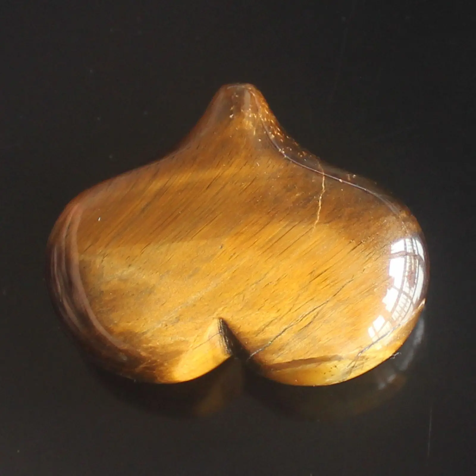 

40mm Gemstone golden tiger eye Crystal Heart Piece