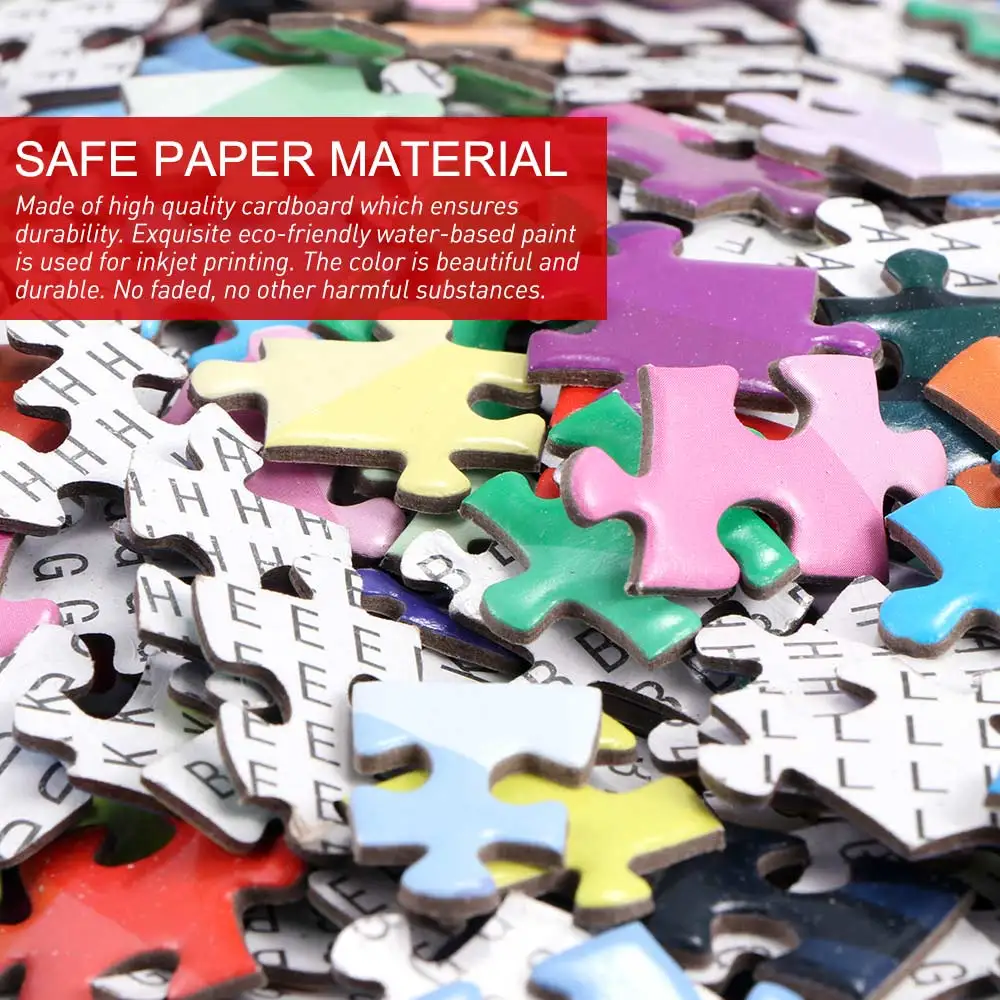 

1000Pcs/Set Kids Adults Cardboard Colorful Round Jigsaw Puzzles Rainbow Palette Intellectual Game Educational Toys