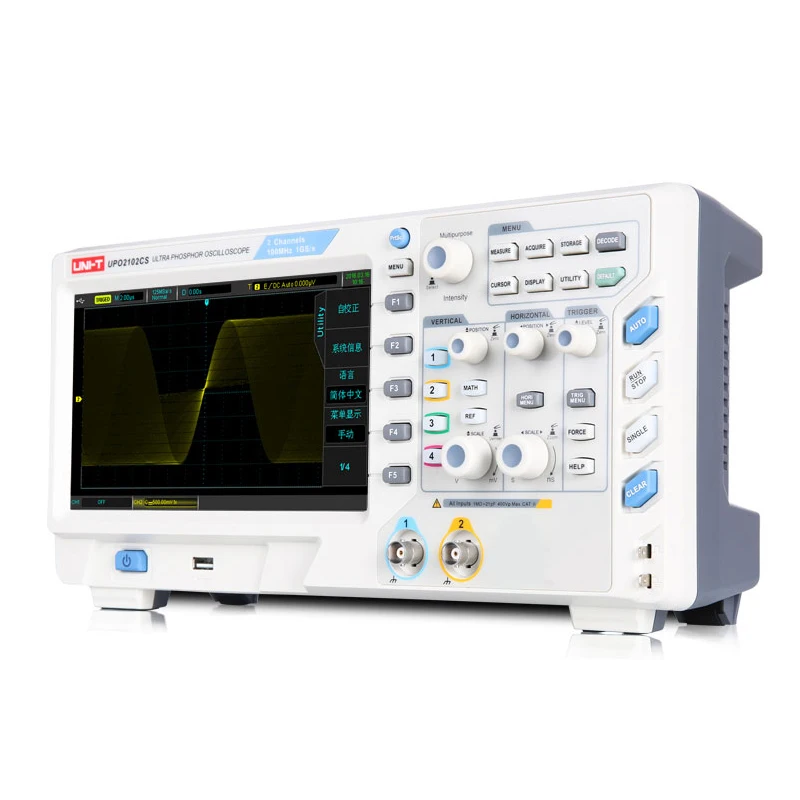 UNI-T UPO2102CS UPO2104CS Цифровой Ультра люминесцентный Осциллограф USB 100 МГц 1GS/s 2-канальный