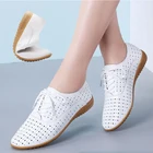 Туфли-оксфорды женские из натуральной кожи, белые, на шнуровке, 35-41, для весны, 2020