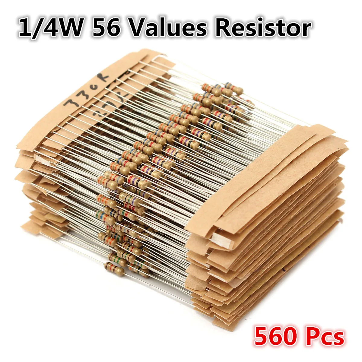 Новинка Aiirval 560 шт. = 56valuesx10 1/4 Вт Мощные Металлические пленочные резисторы набор в - Фото №1