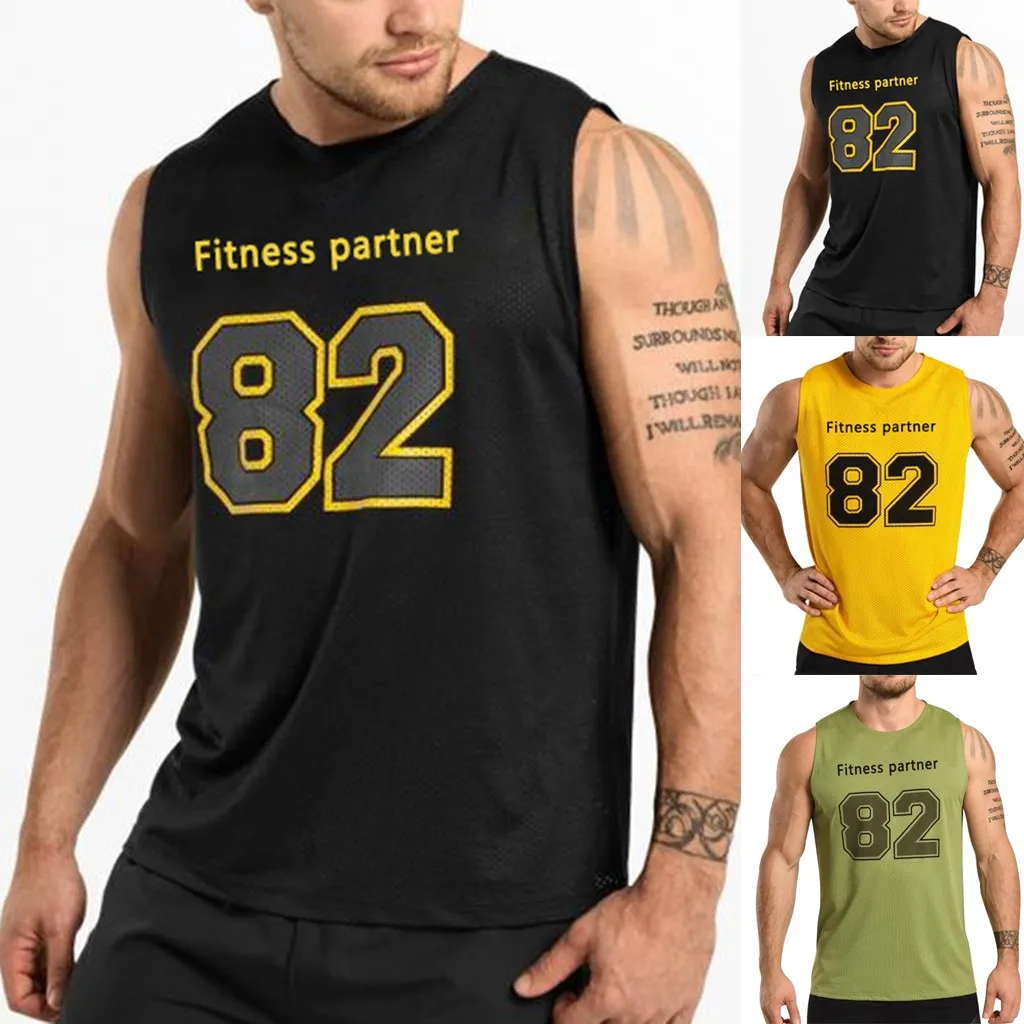 Мужская майка Летний Новый стиль модный Быстросохнущий Спортивный жилет удобная