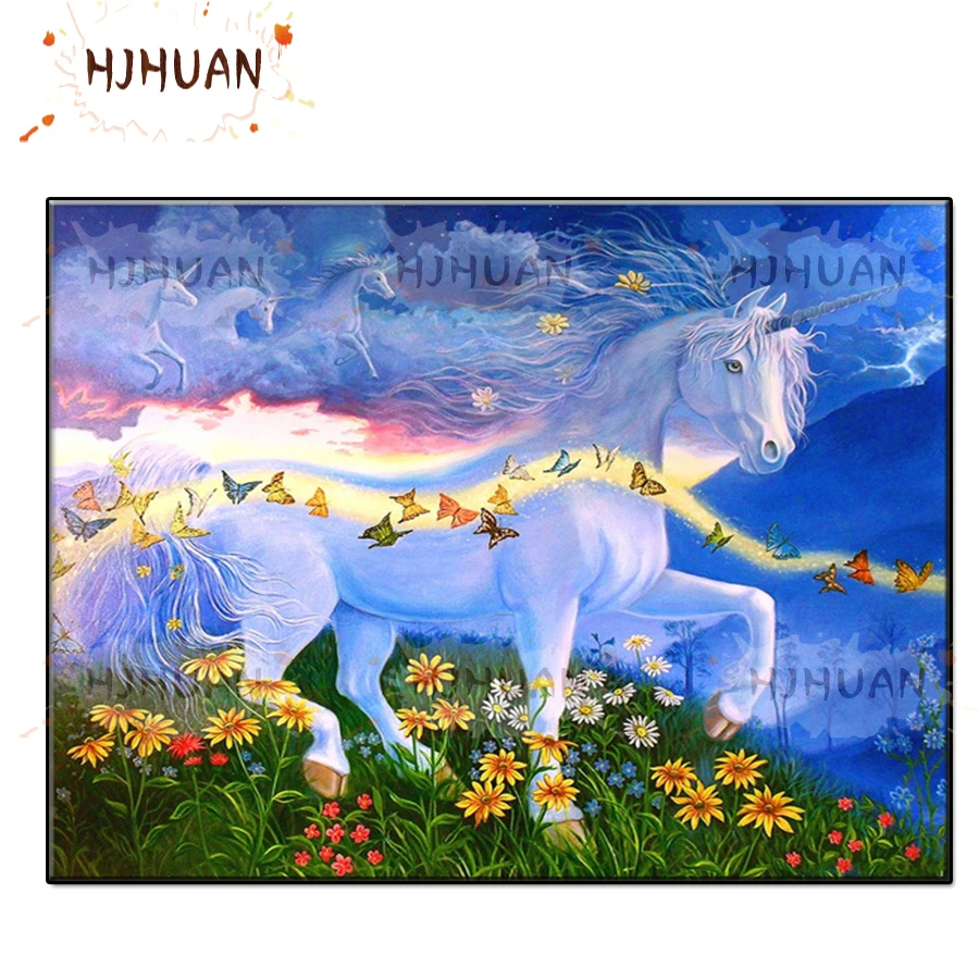 

5D diamond painting Animal art, unicorns and butterflies round diamond embroidery mosaic home decoration handmade new year gift