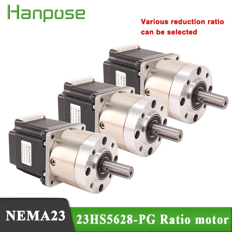 

3PCS Nema23 For 3D Printer Monitor Equipm3.6:1/13:1/ 18:1 19:1 Extruder Gear 23HS5628-PG 126N.CM Stepper Motor Ratio Planetary