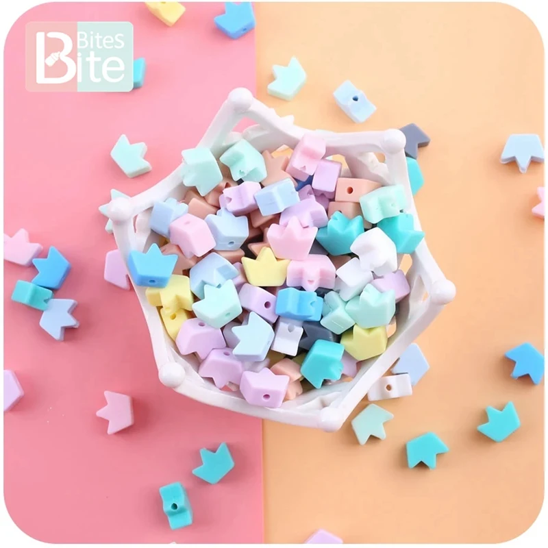 bite bites 10pcs Silicone Beads Food Grade Silicone Star Teether Baby Products Silicone Rodent Bracelet Diy Crafts Baby Teether