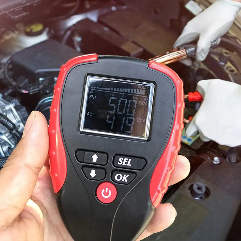 Цифровой тестер автомобильного аккумулятора 12 В электронный измеритель