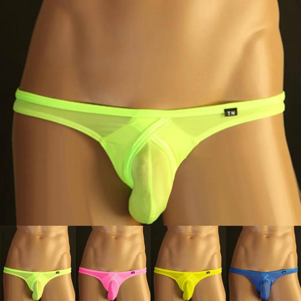 

Men Sexy G-string Thongs Gay Men Underwear Solid Thin Ice Silk Enhance Bugle Pouch Seamless T-panties Man Lingerie Underpants