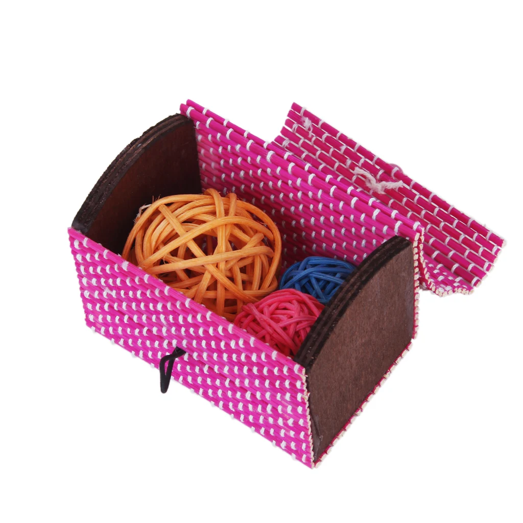 

Fashion Candy Color Lidded Bamboo Jewelry Cosmetic Makeup Storage Basket Hamper Box Case