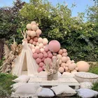 Украшение для вечеринки в честь будущей матери 10-12 футов, гирлянда с двойным пыльным розовым воздушным шаром, свадебные принадлежности, двойной кремовый персик, абрикос, роза, арочный шар