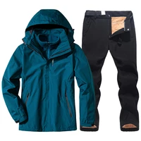 2021 new men ski jacket pants set winter warm waterproof skiing snowboarding fleece jacket outdoor sports snow ski suit for men
