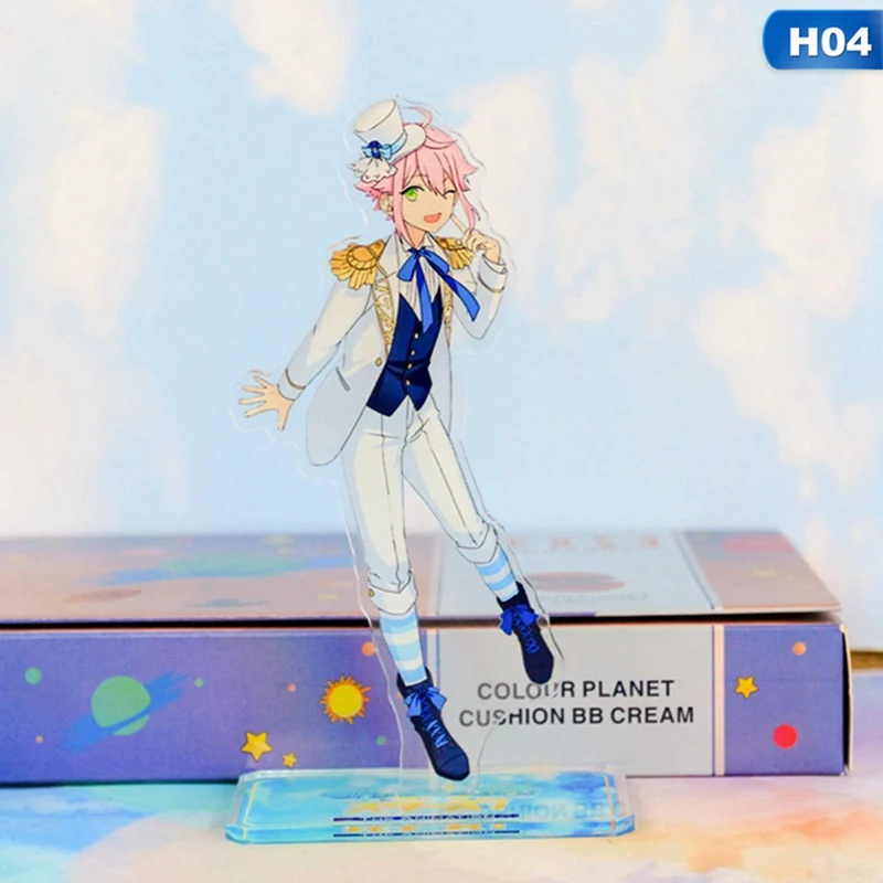 4 Аниме ансамбль звезды: Trickstar Hidaka Hokuto Akehoshi Subaru Косплей фигурка на акриловой подставке модель+ значок - Цвет: 4