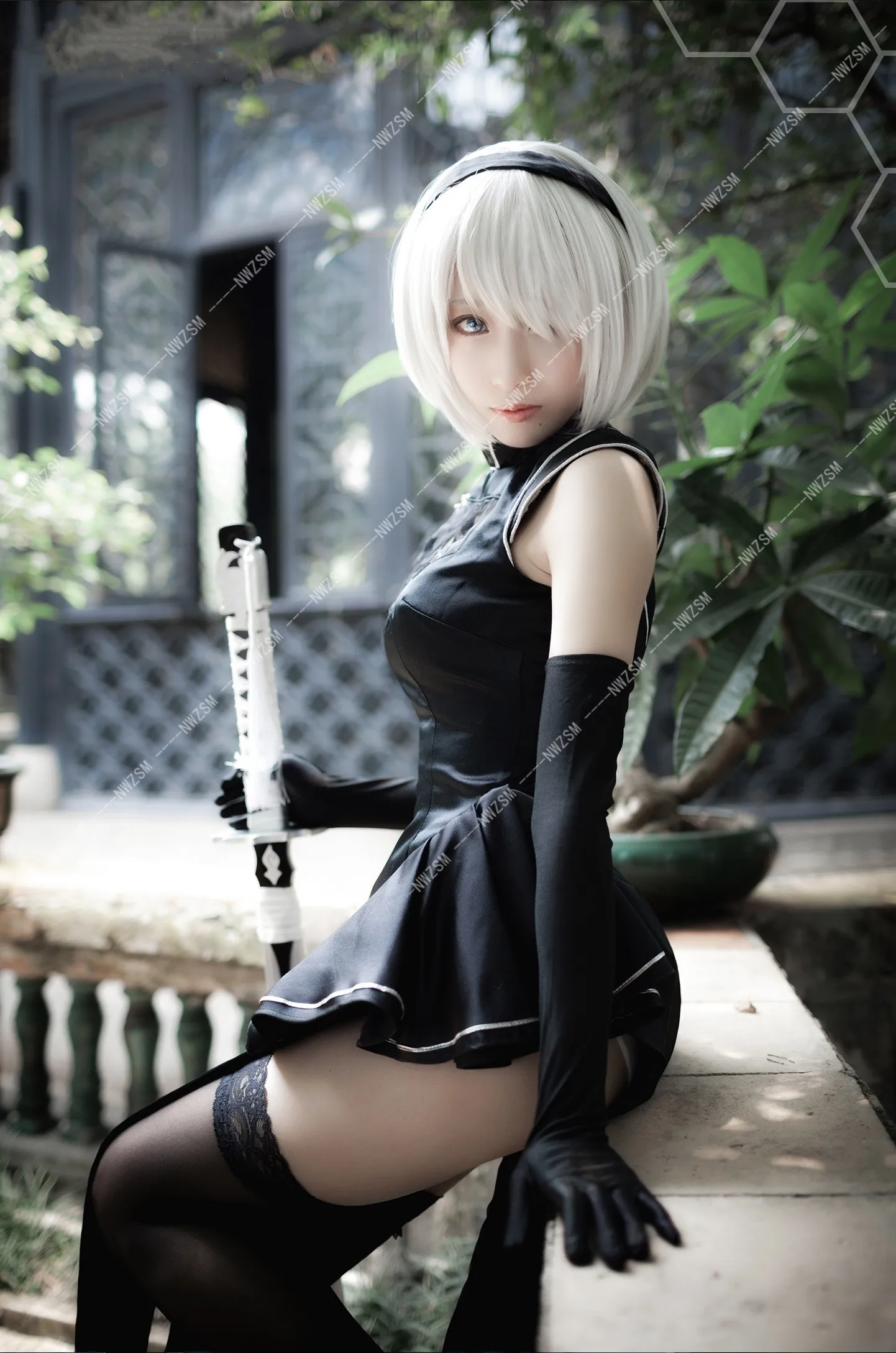 

Custom Nier Automata 2B cosplay Cheongsam cosplay suit game