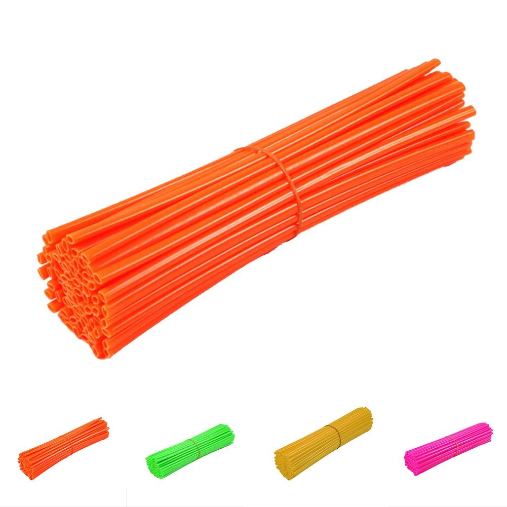 

72pcs Colorful Tubes Wraps Universal Easy Install Rim Skins Motorcycle Wheel Spoke Cover Decoration Bike Protector Guard