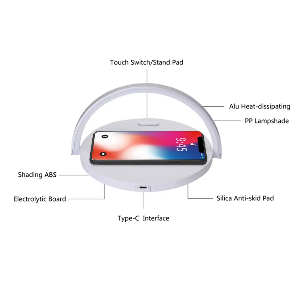 wireless charger fast 10w qi charging stand dock station wireless charging stand for iphone 13 12 11 xs xr x night lamp charger free global shipping