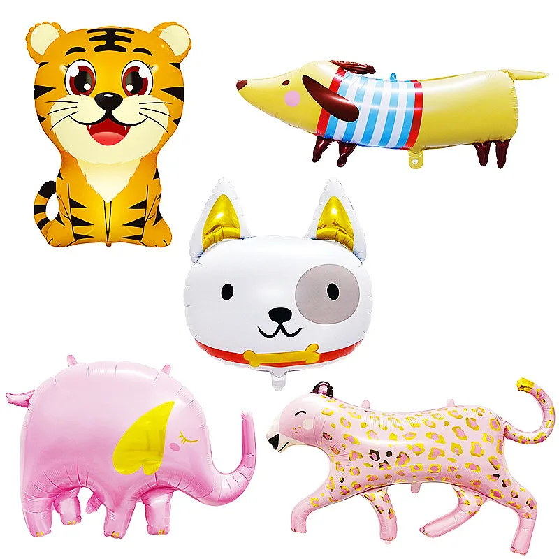 

20pcs Leopard Elephant Animal Aluminum Foil Balloon Dog Puppy Ballon Pets Kids Birthday Party Decorations Baby Shower Photo Prop