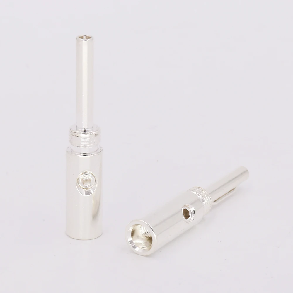 8 шт./лот посеребренный Банановый штекер Адаптер банан серебряные соединители