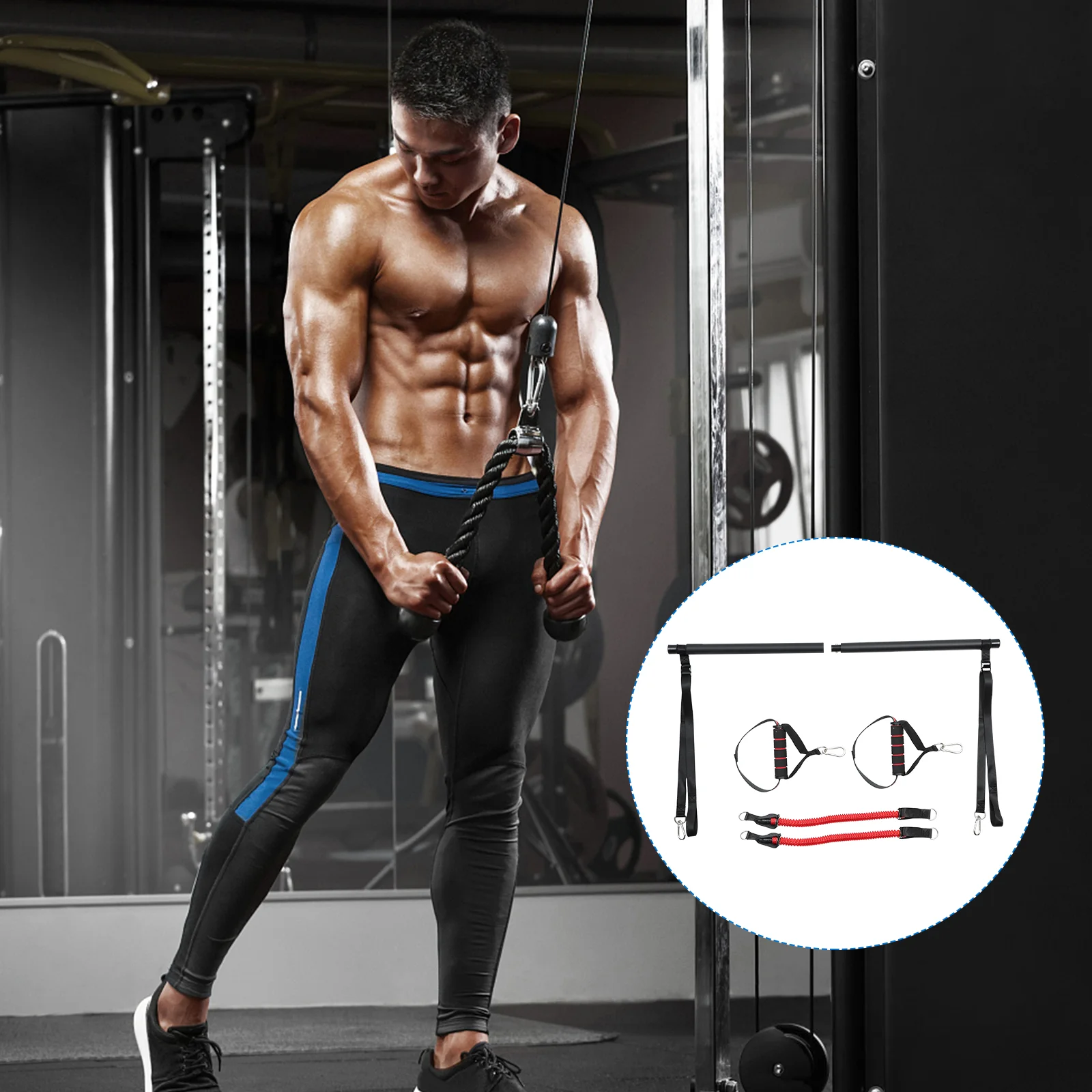 

1 Set Pilates Exercise Bar Resistance Training Bar Yoga Fitness Stick Gift