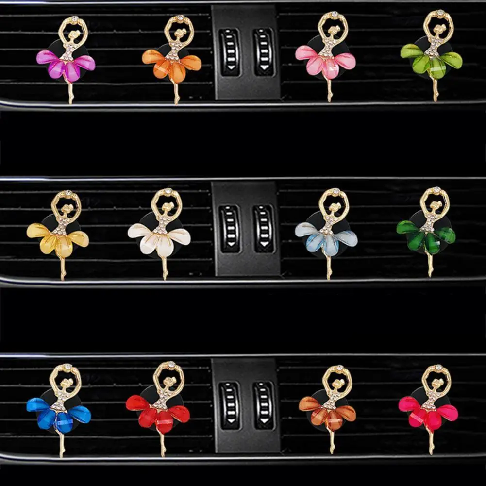 

Ароматизатор в форме цветка для балерины, автомобиля, зажим из сплава для балерины, долговечный сплав, несколько ароматов, ароматизатор для ...