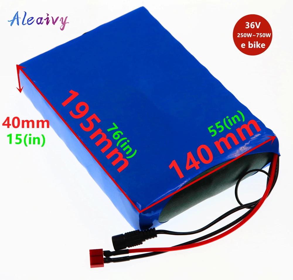 

36V 8Ah 10Ah 12Ah 14Ahelectric bicycle battery built-in 20A BMS lithium battery pack 36 volt 2A charging Ebike battery + charger