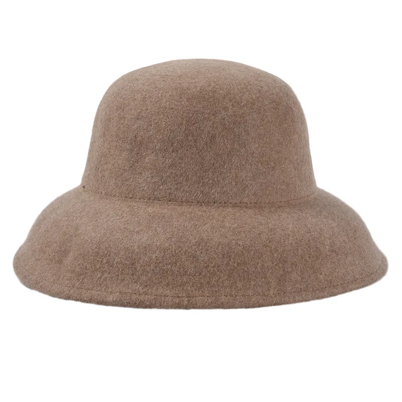 Шляпа-Колокол Женская Повседневная широкая шерстяная шляпа-Колокол | Аксессуары