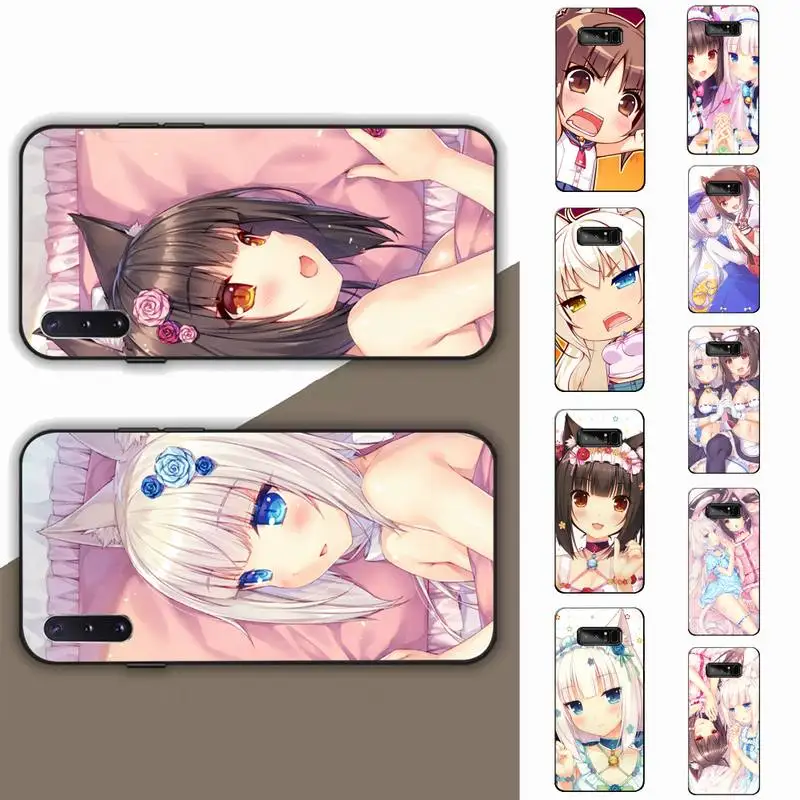 TOPLBPCS Nekopara Chocola Vanilla Cat Girl Phone Case for Samsung Note 5 7 8 9 10 20 pro plus lite ultra A21 12 72