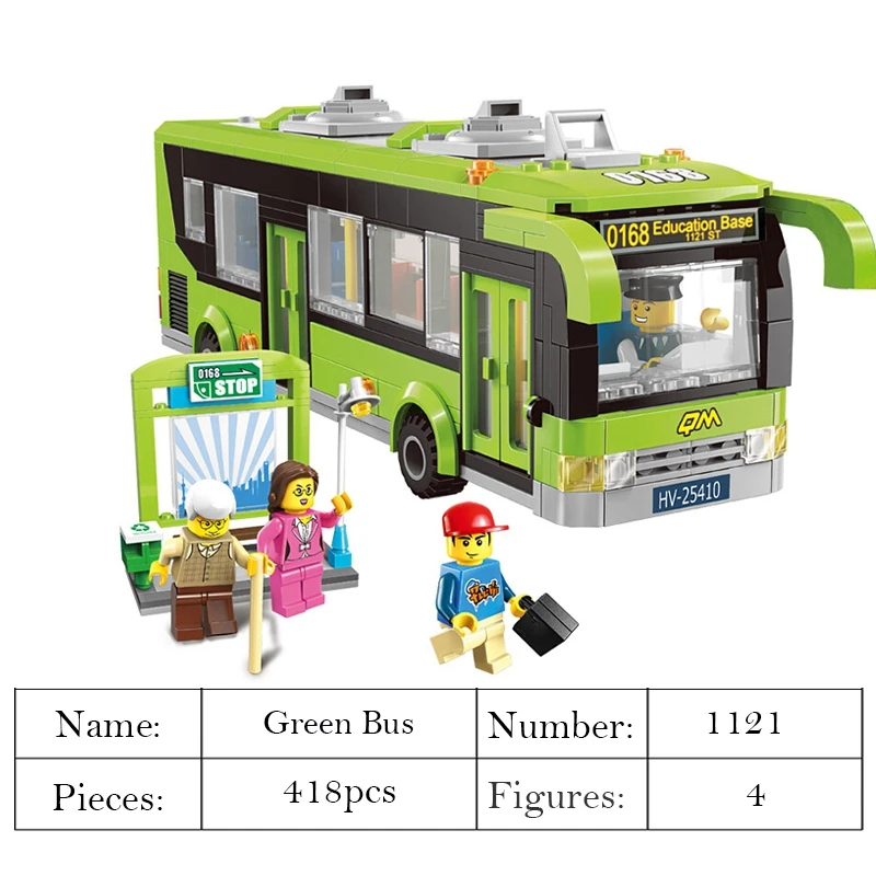 New hot sale City Town Bus Station Star Tour School doouble london Building Blocks Car bus Model Toys for Children blocks | Игрушки и