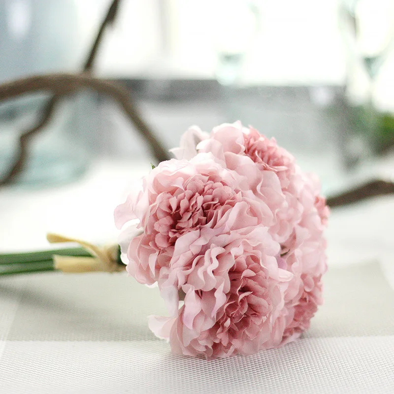 

1 Bouquet 5 Wedding Artificial Hydrangea Family Wedding Party Birthday Floral Decoration