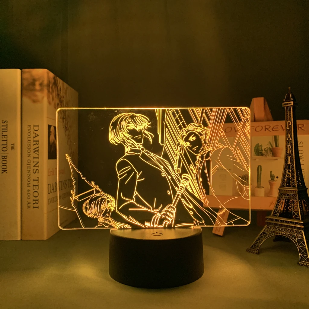 

Manga Moriarty The Patriot Led Night Light for Bedroom Decor Nightlight Gift Anime Moriarty The Patriot 3d Lamp Room Decoration