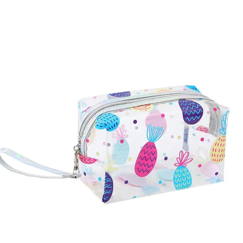 

1pc Creative Printing Cosmetic Pouch Transparent Waterproof Makeup Pouch Cartoon Portable Toiletry Pouch For Travel