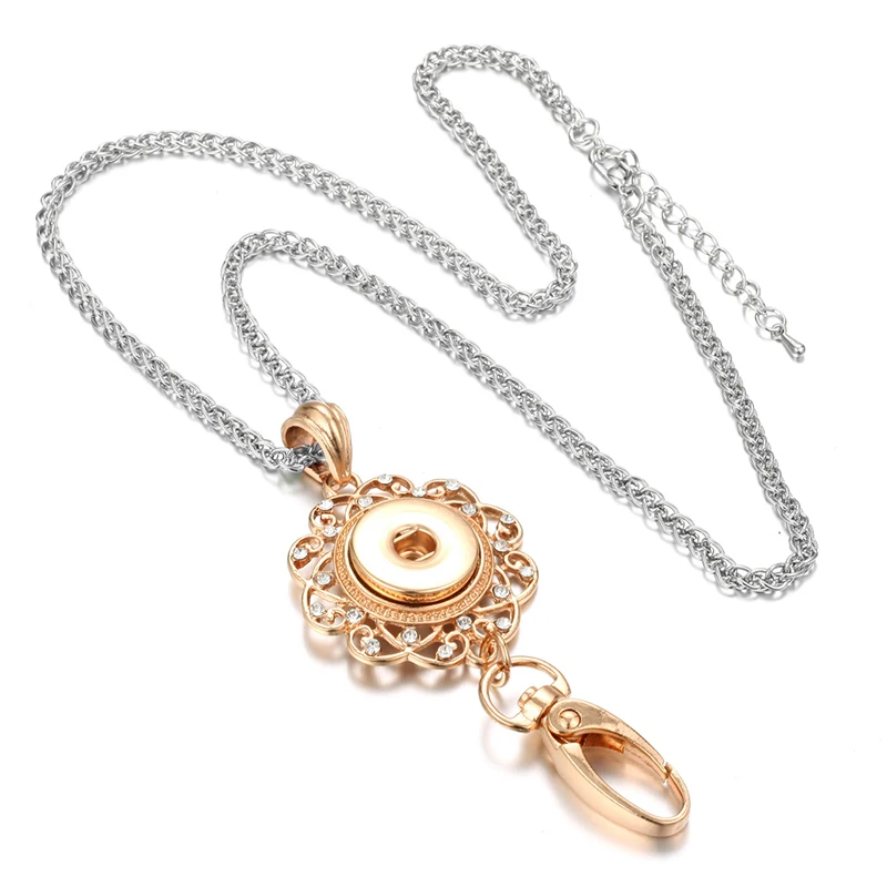 Цепочка с подвеской в виде имбирного кристалла 18 мм|pendant necklace|snap pendantsummer jewelry |