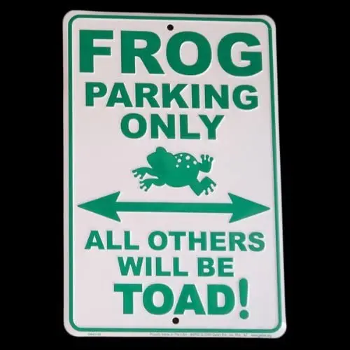 

Treasure Gurus Frog Legs Toad Art Froggy Aluminum Sign Metal Plaque