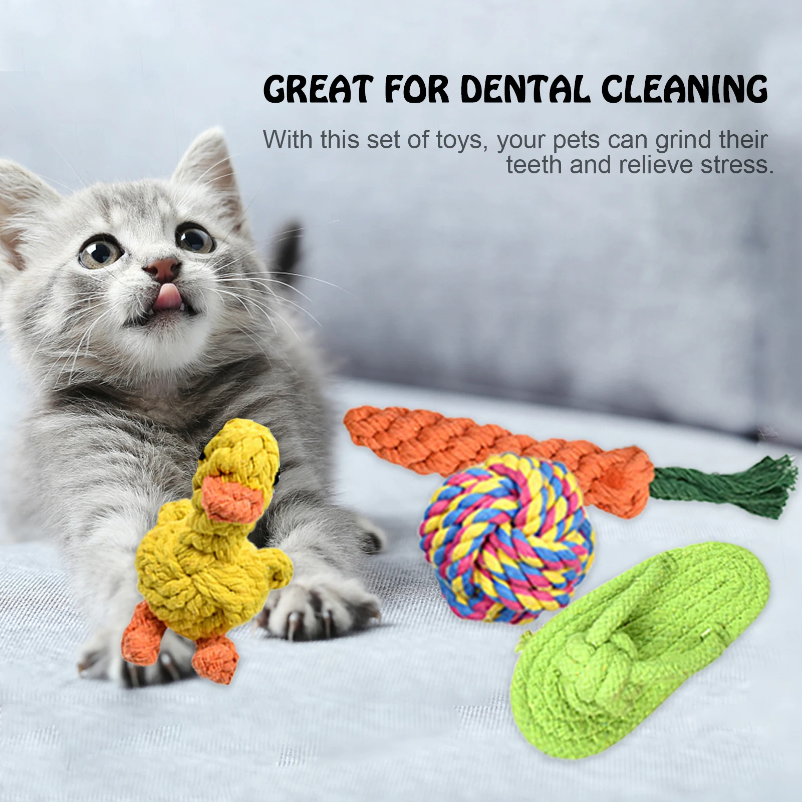 

Pet Dog Toys Cotton Ball Puppy Chew Molar Toy Teeth Clean Green Rope Durable Braided Rope Funny Tool For Outdoor Traning