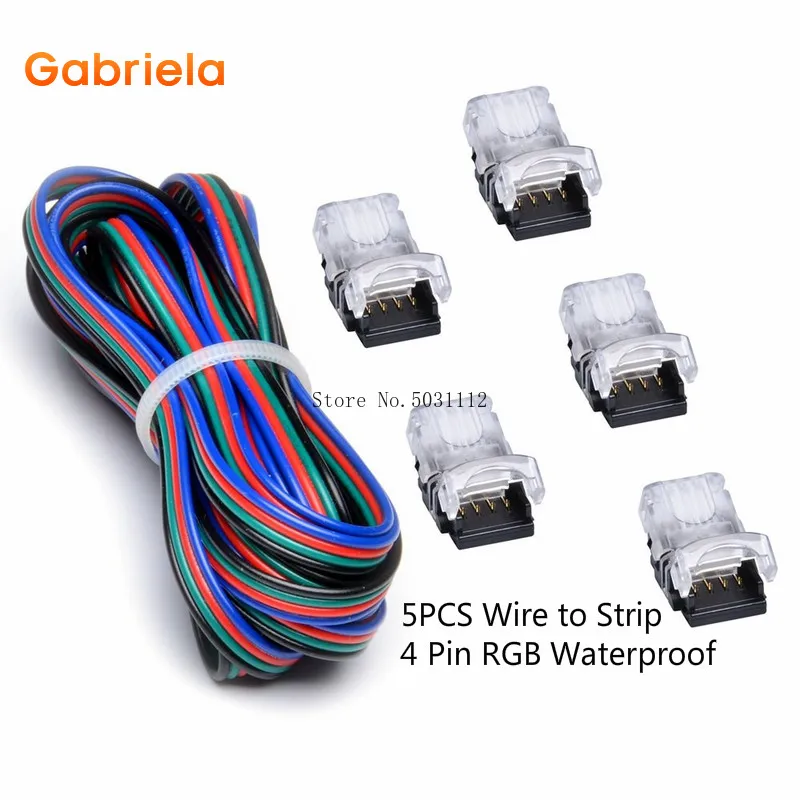 RGB Светодиодная лента соединитель Комплект 4 Pin с удлинителем 5050 10 мм светодиодный