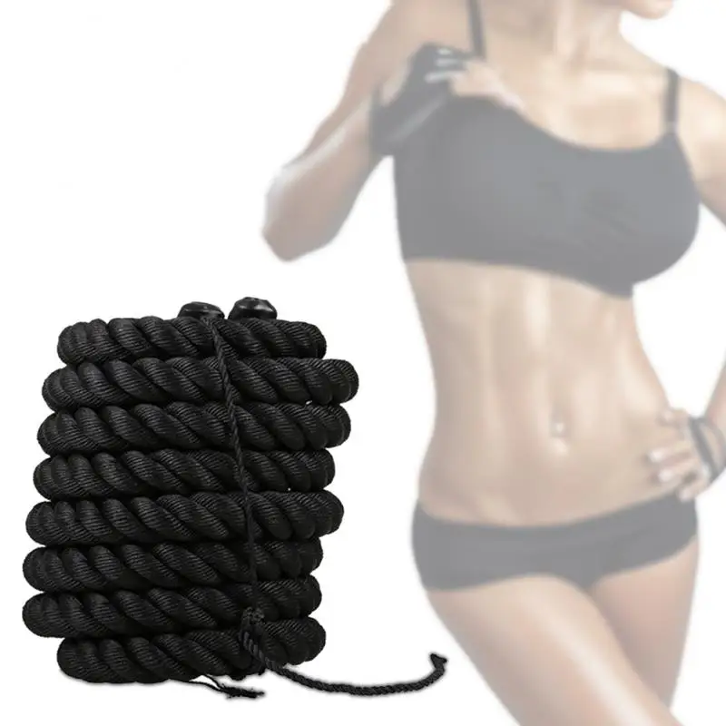 Bodybuilding 12m/15m Battle Rope Exercise Workout Strength Cardio Training Undulation Home Fitness Black HWC | Спорт и развлечения