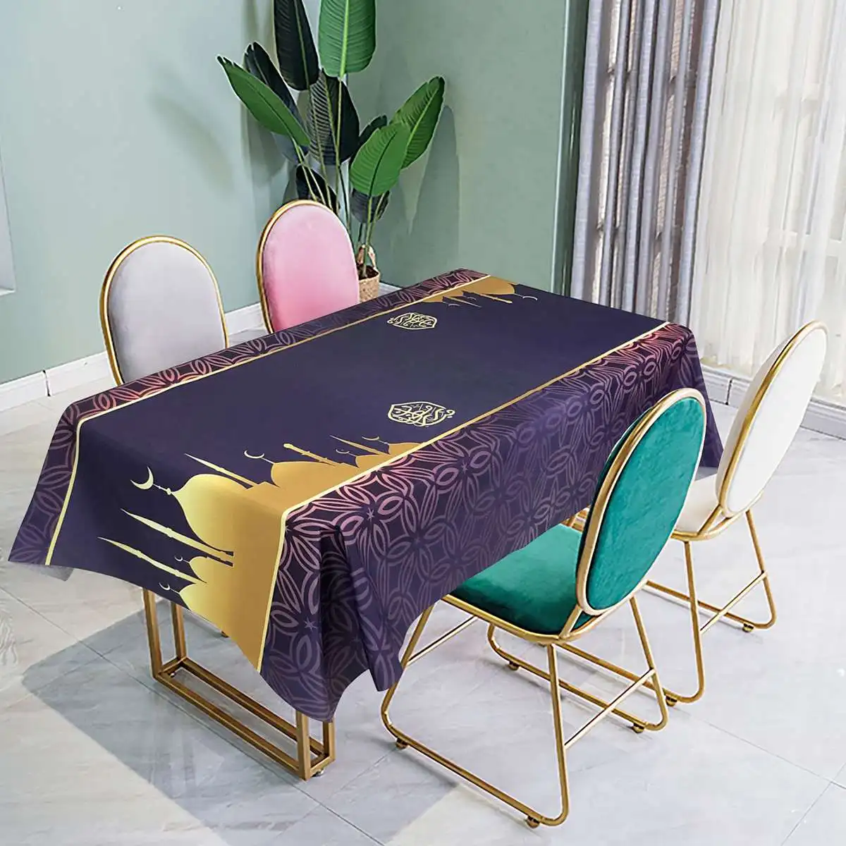 ИД Мубарак скатерть хлопковая мусульманская печатная Рамадан кареем молитва