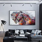 Современная картина маслом Mercedes-Benz с изображением лошадей, печать на холсте, украшение для стен, используется для гостиной, украшение для комнаты