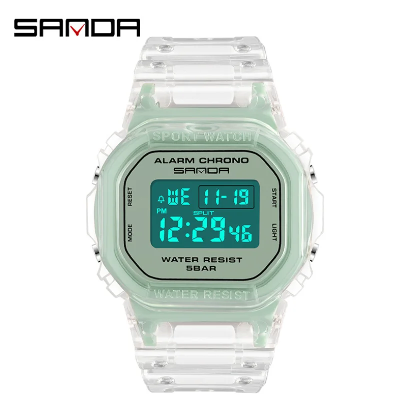 Часы наручные SANDA Женские электронные модные спортивные светодиодные цифровые с