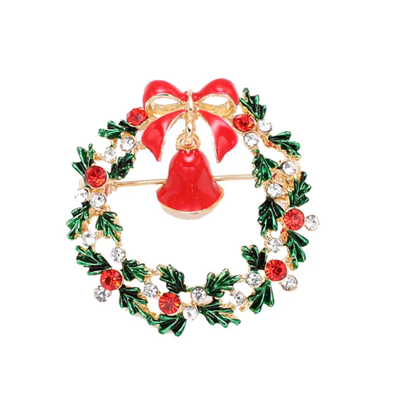 Boosbiy рождественские эмалированные чулки Снеговик Санта дерево брошь булавка