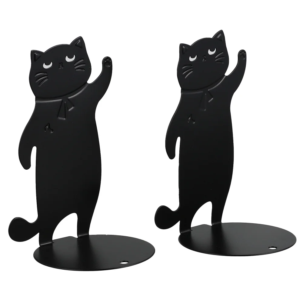 

1 Pair Cat Shaped Bookends Chic Book Stoppers Book Supports for Daily Use