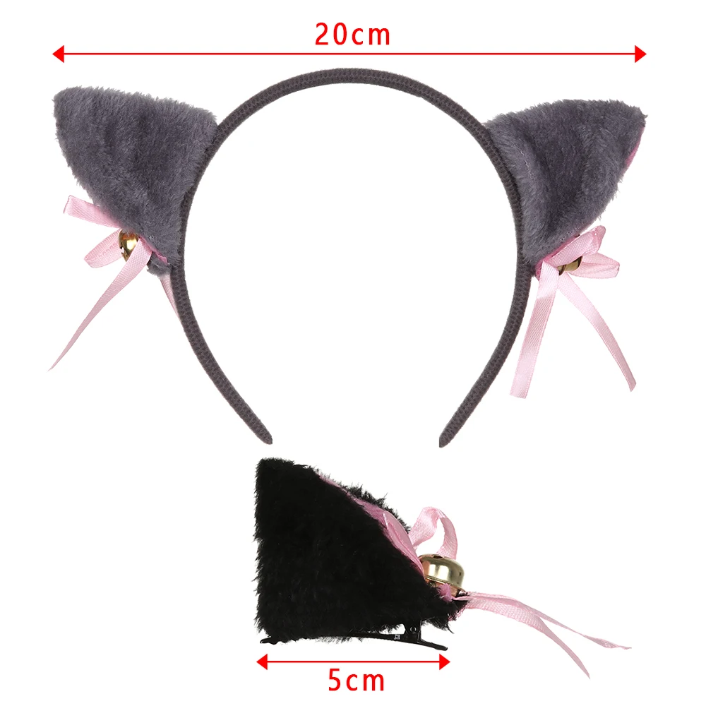Милые плюшевые головные повязки для волос с кошачьим мехом косплея в стиле аниме